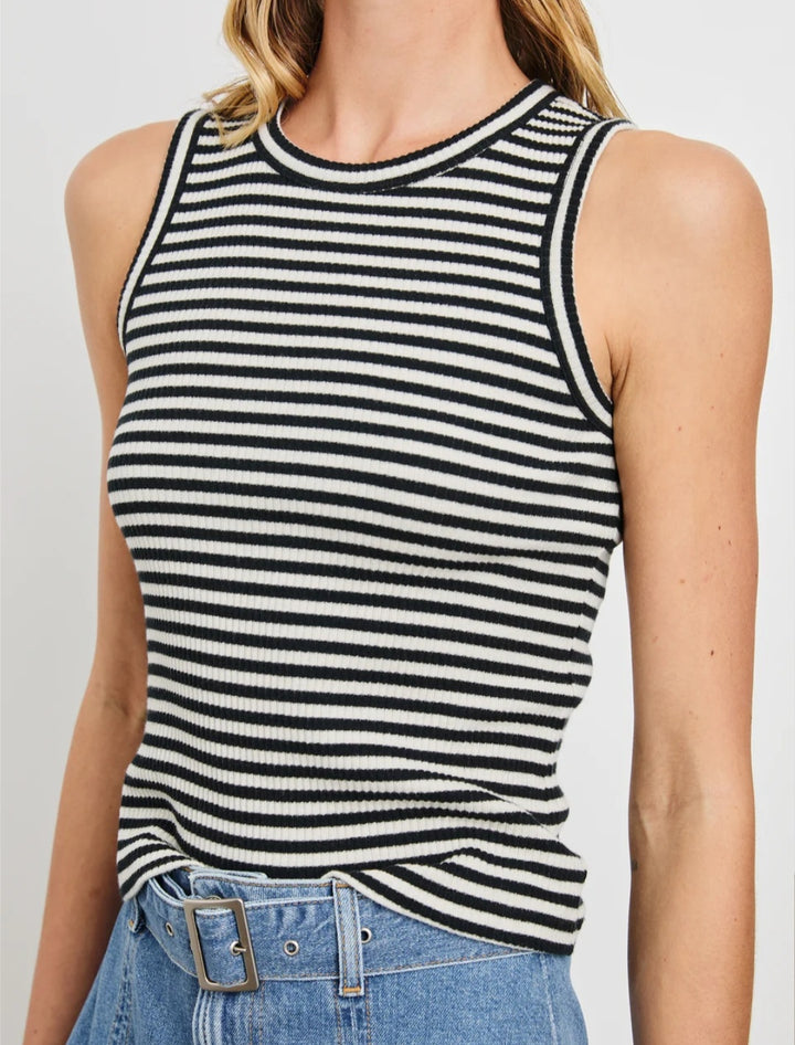 RAILS The racer tank Black Birch Stripe