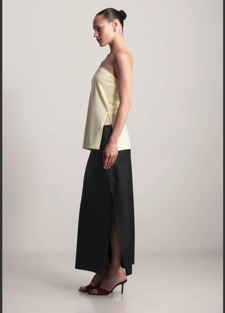 KIANNE Satin Skirt Black Onyx