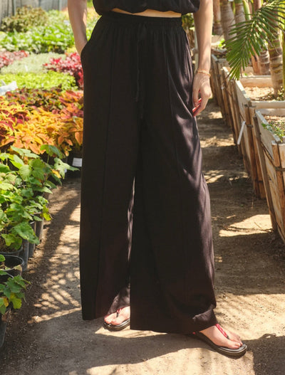 STATESIDE CLOUD JERSEY DRAWSTRING PANTS - Black