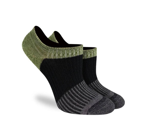 GLS Green, Black, Gray No Show Socks