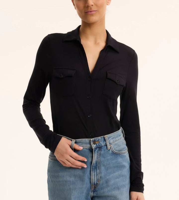 MAJESTIC FILATURES Anna Shirt Black