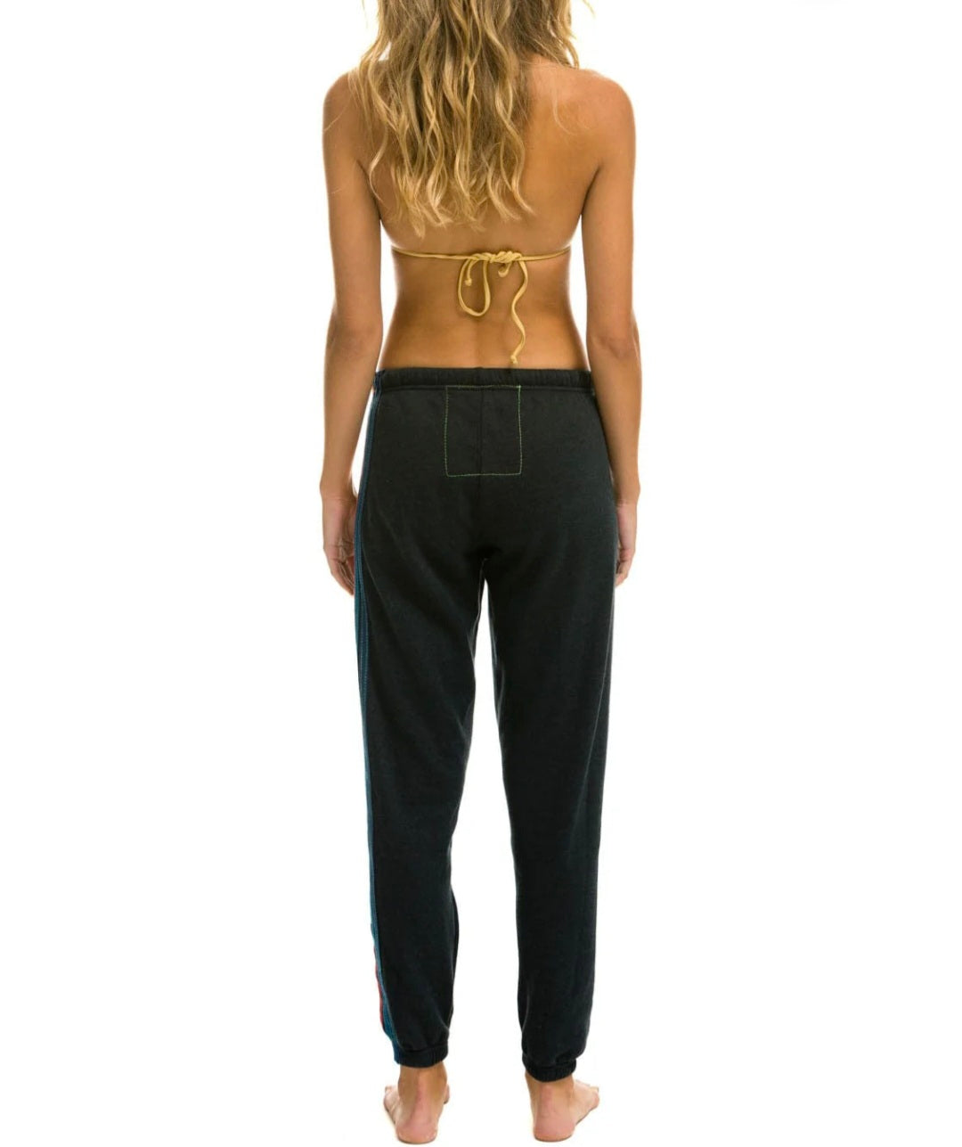 AVIATOR NATION 5 STRIPE SWEATPANTS - CHAROCAL