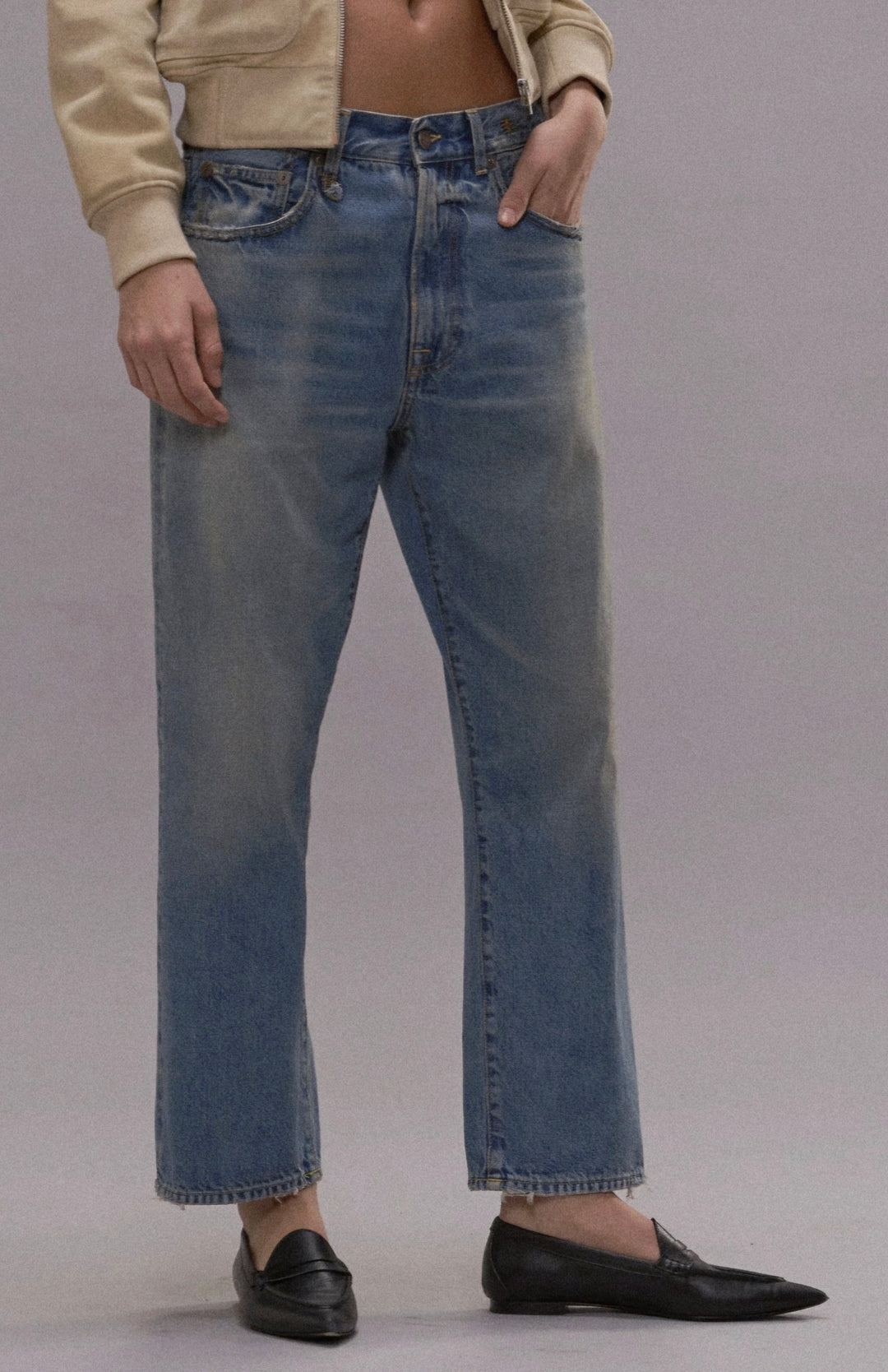 R13 X BOYFRIEND JEAN MERRIN BLUE