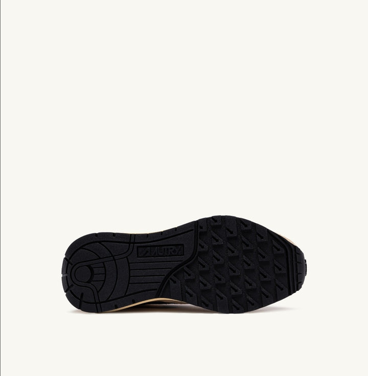 AUTRY REELWIND SNEAKERS IN NYLON SUEDE AND LEATHER  ECRU AND ENSIGN BLUE