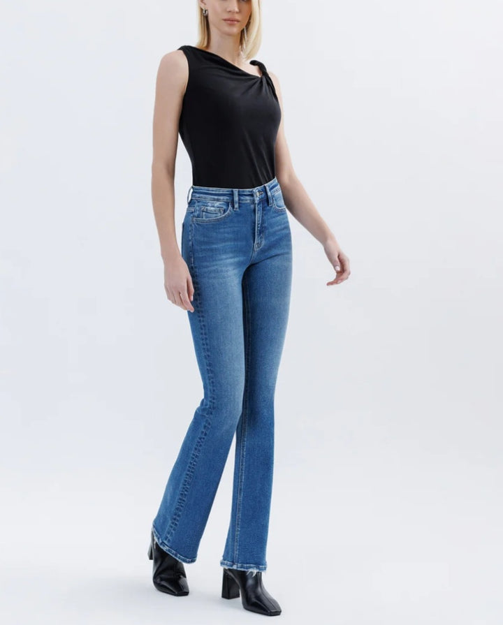 FLYING MONKEY Regulator - High Rise Full Length Bootcut Jeans