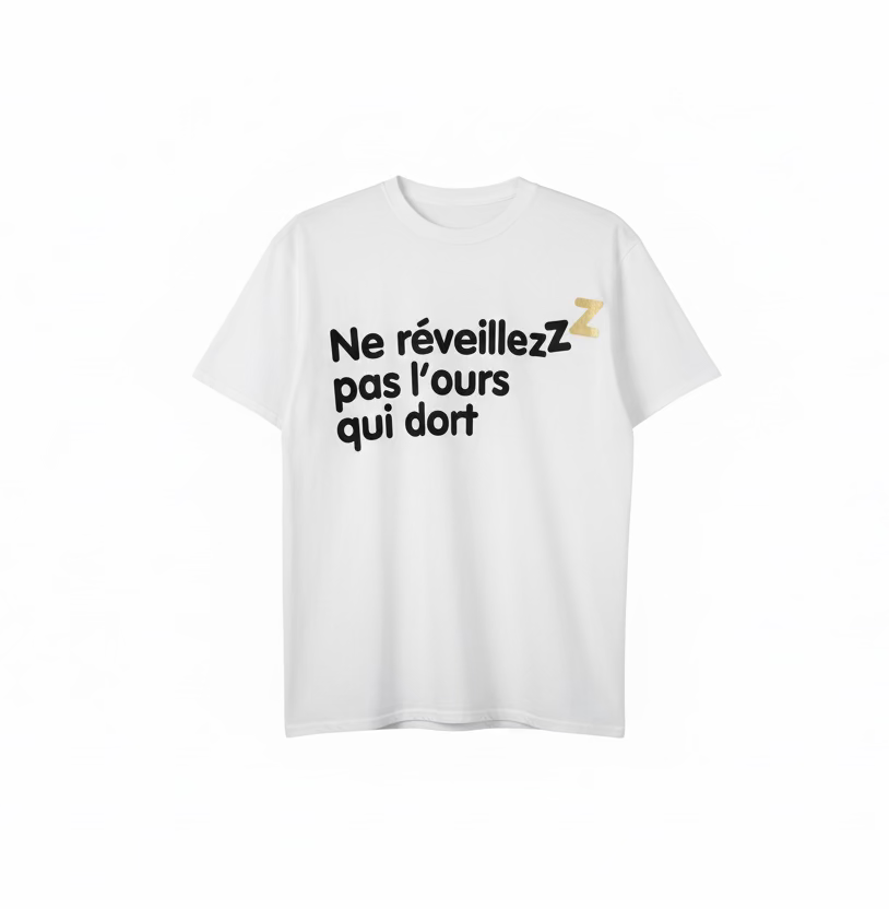 APRES SURF Oversized Bear Shirt White