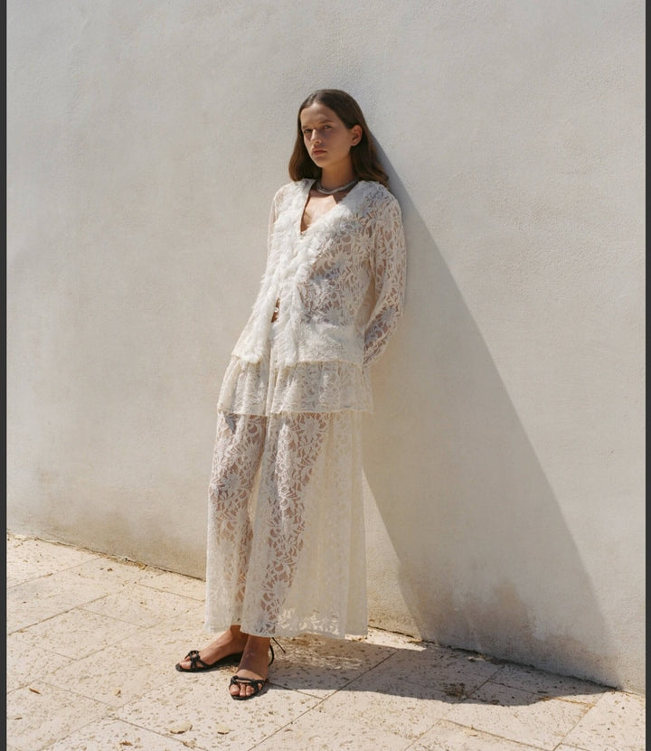 KIANNE Dream Lace Blouse Cloud