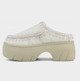 MOU Bounce clog twist In nubuck true white