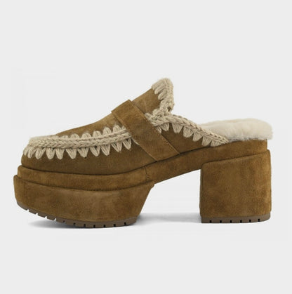 MOU Platform Clog Buckle Strap
Congac
