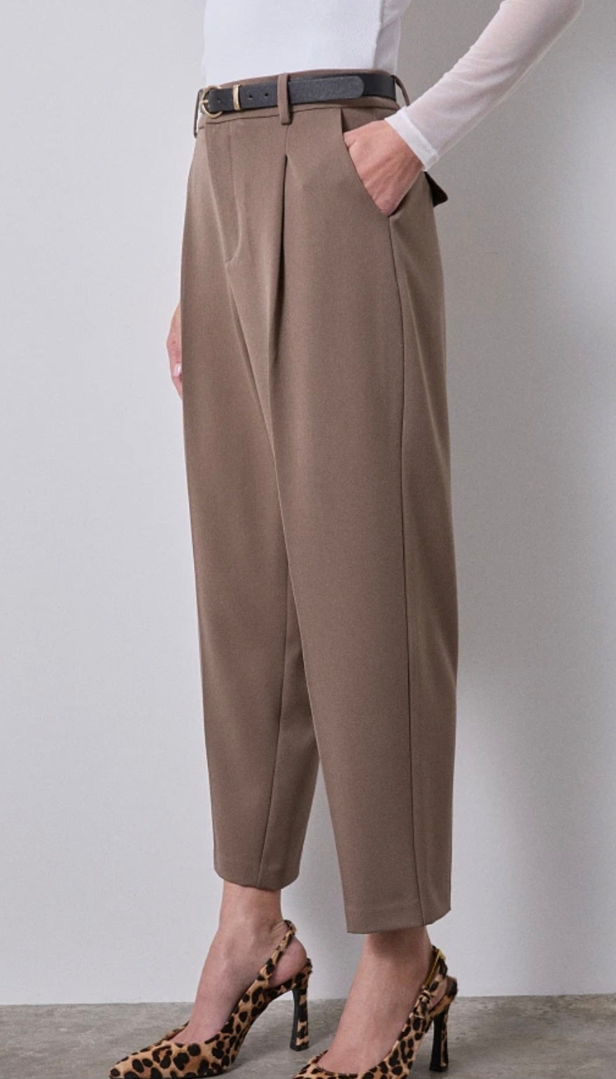 BSB Barrel trousers with belt