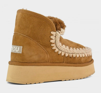 MOU Mini Eskimo Platform Boots Congac