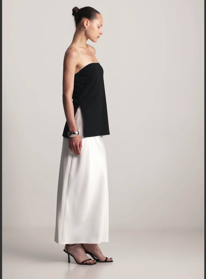 KIANNE Satin Skirt Cloud