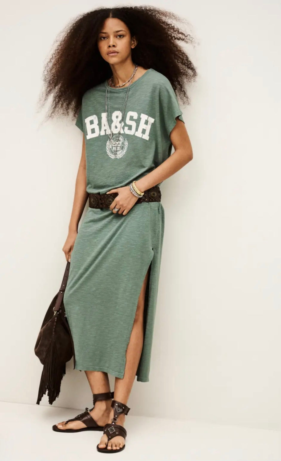 BA&SH Civia Dress Green