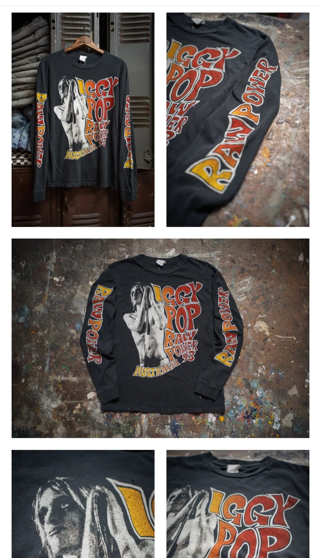 MADEWORN IGGY POP LONG SLEEVE TEE