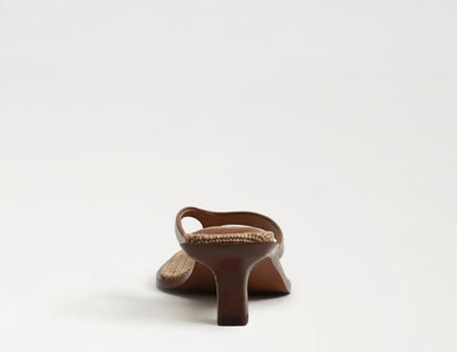 SAM EDELMAN Dollie Thong Sandal Rich Cognac Leather