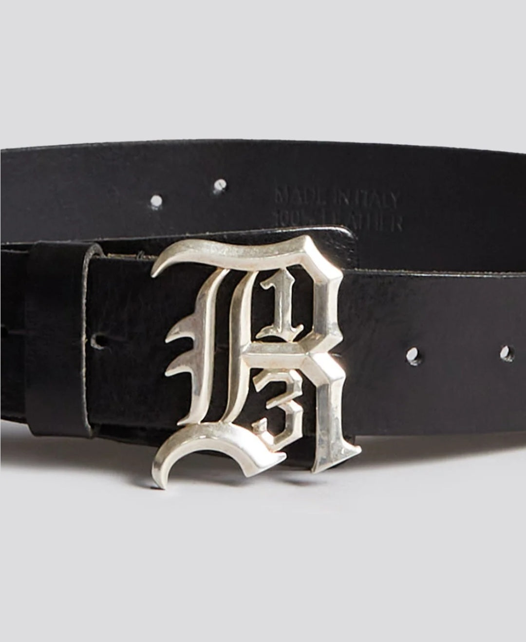 R13 LOGO BUCKLE BELT- BLACK