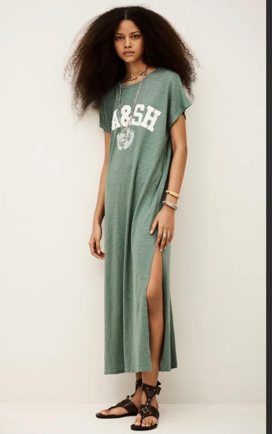 BA&SH Civia Dress Green