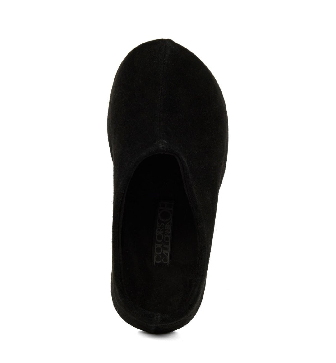 COLORS OF CALIFORNIA SIERRA
Suede leather clog Black