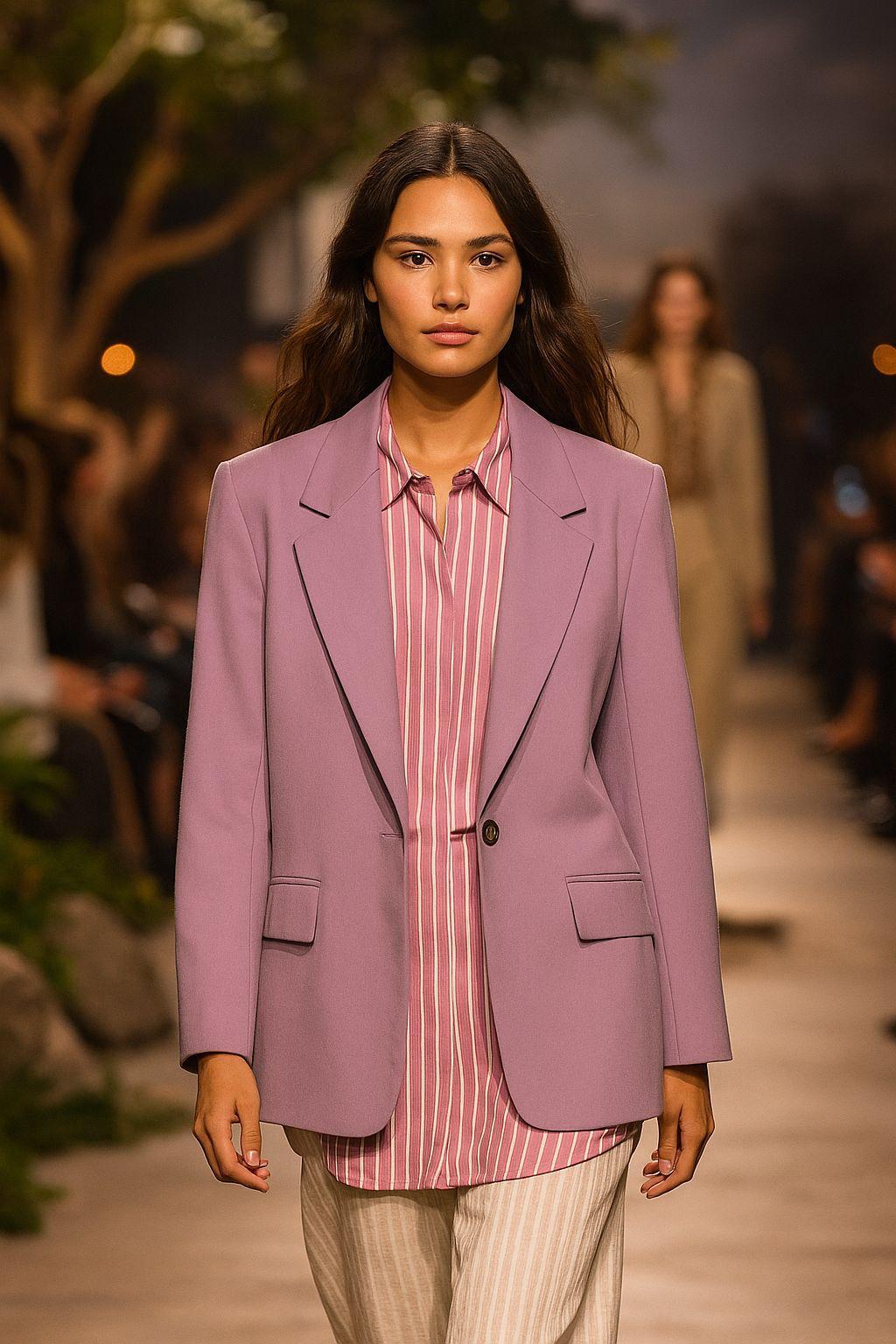 STUDIO PARISIEN Lilac Tailored Blazer
