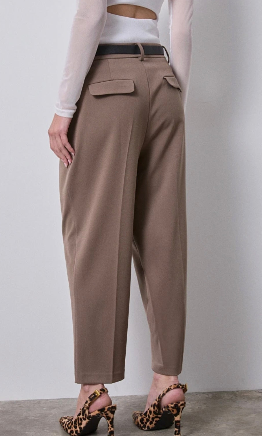 BSB Barrel trousers with belt