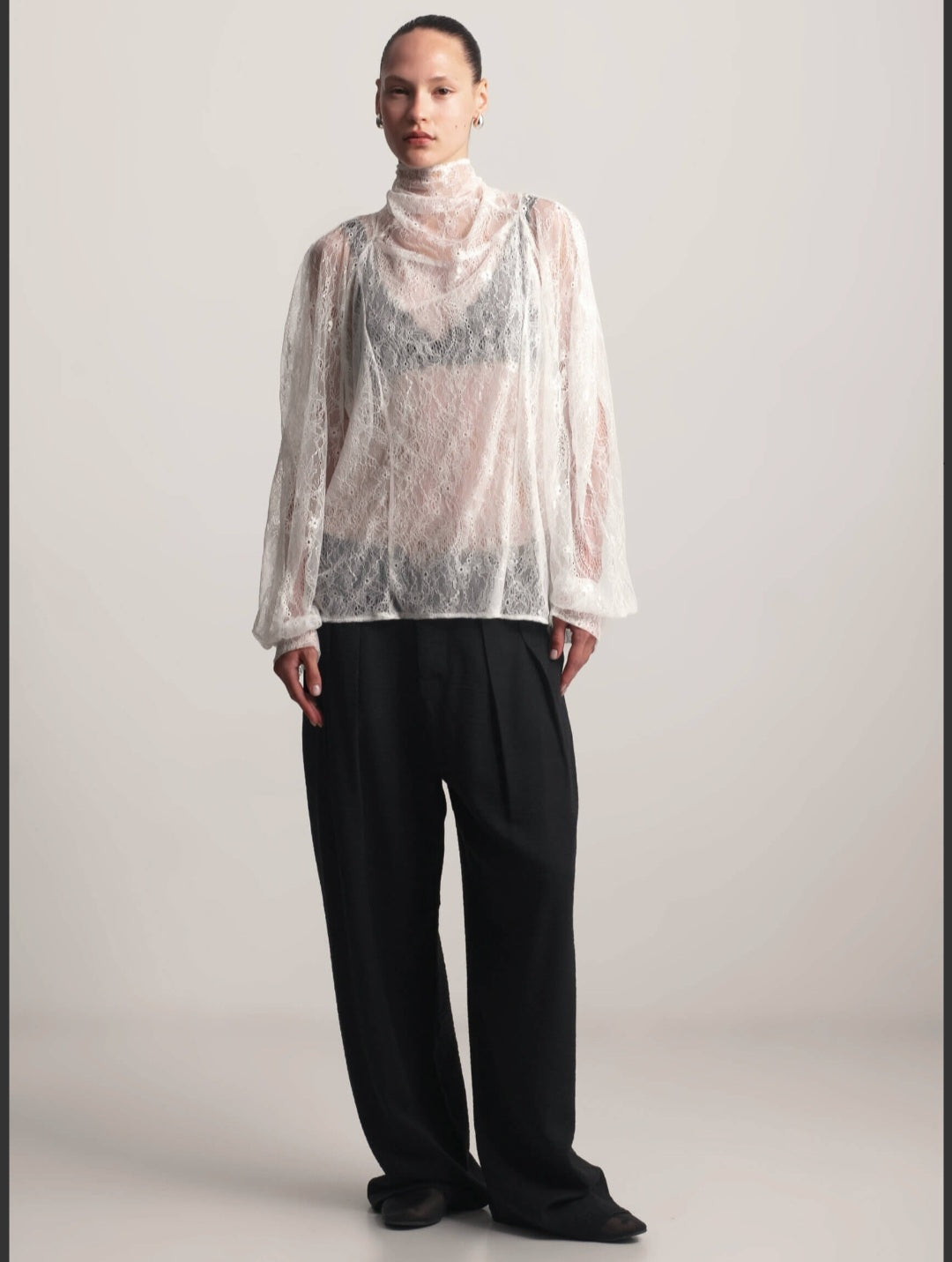 KIANNE Lace Blouse Cloud