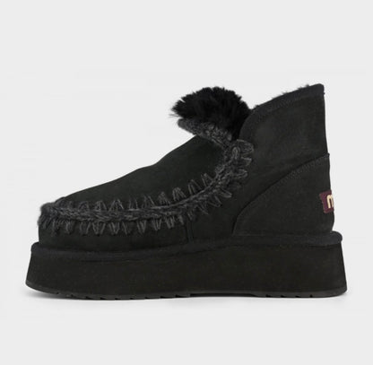 MOU Mini Eskimo Platform Boots Black