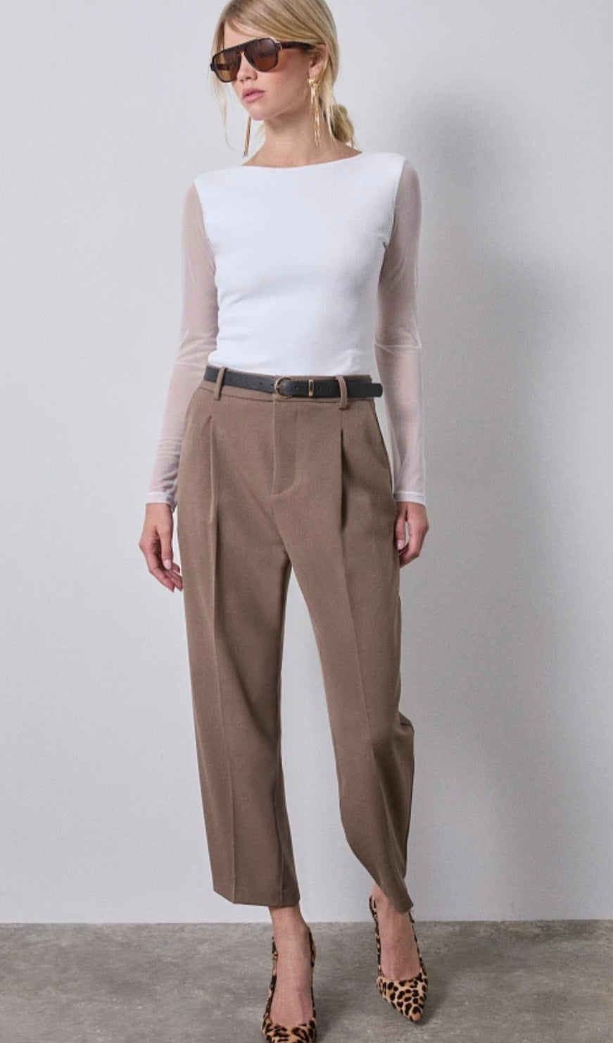 BSB Barrel trousers with belt