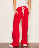 SUNDRY Relaxed Wide Leg Pant in Flare Red