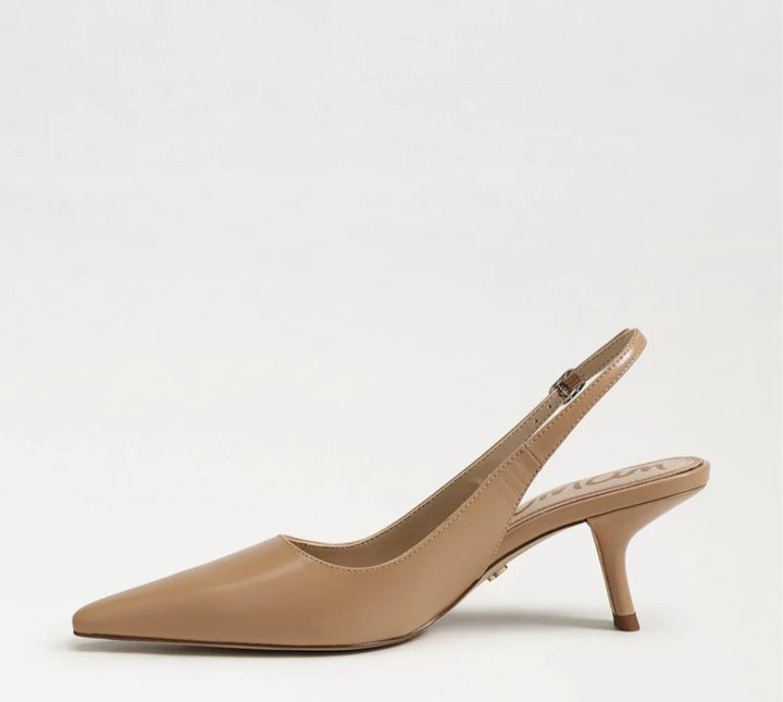 SAM EDELMAN Bianka Slingback Pump In French Sand Leather