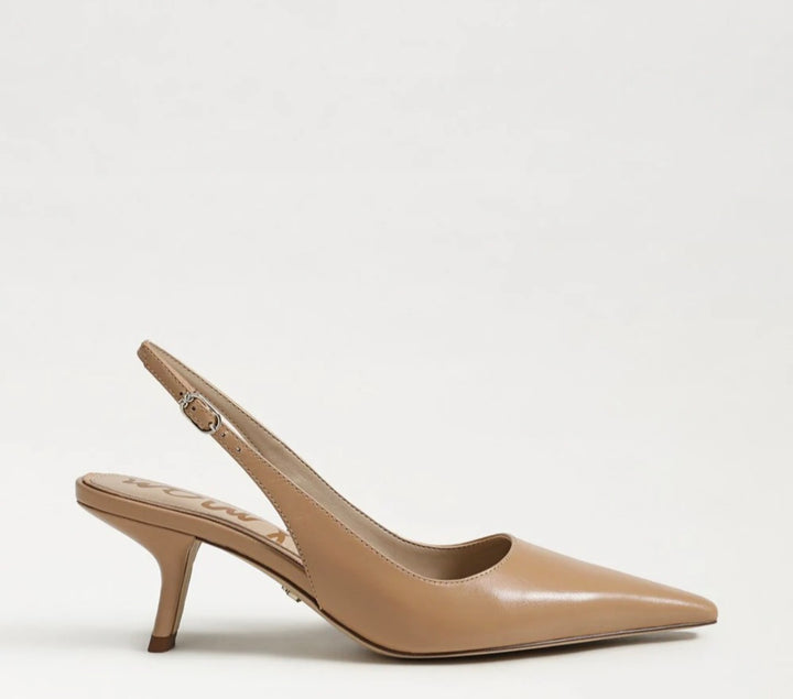 SAM EDELMAN Bianka Slingback Pump In French Sand Leather