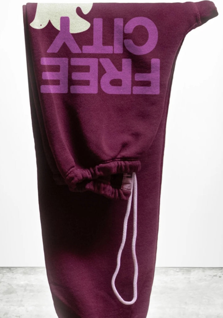 FREECITY SUPERFLUFF LUX OG sweatpant - deeplove/cream