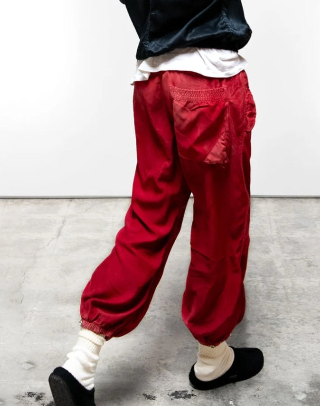 FREECITY FLAP/SNAP FREECITYLARGE MATTE/SATIN AIRJUMP PANT - red plant