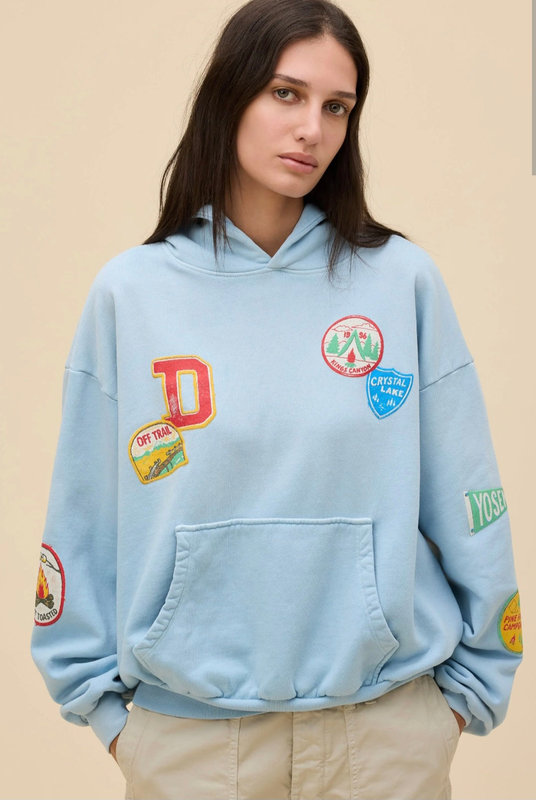 DAYDREAMER CAMP PATCH OVERSIZED HOODIE