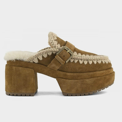 MOU Platform Clog Buckle Strap
Congac