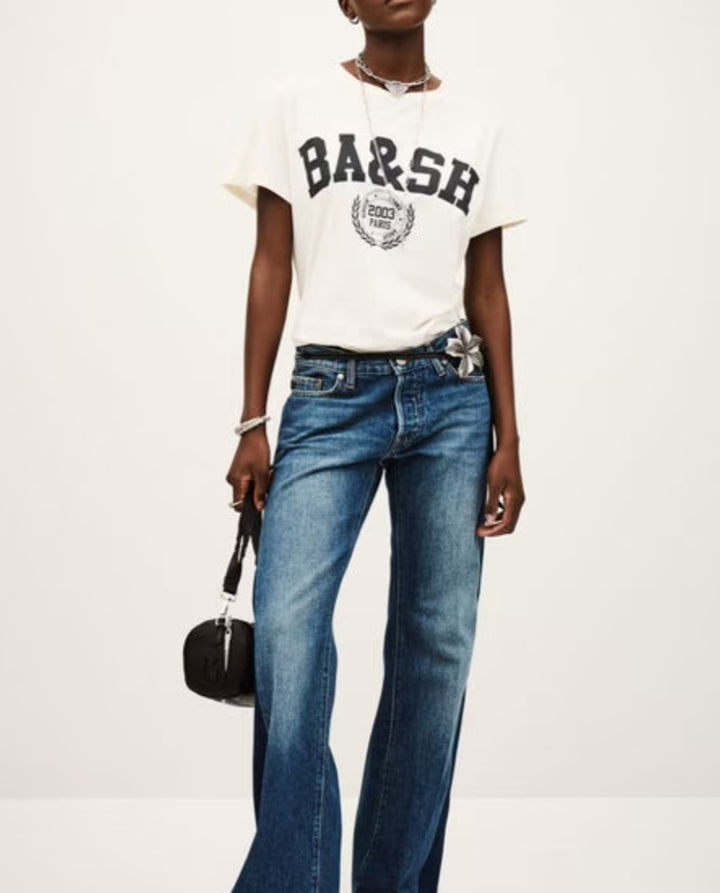 BA&SH Ioni Tee in Ecru