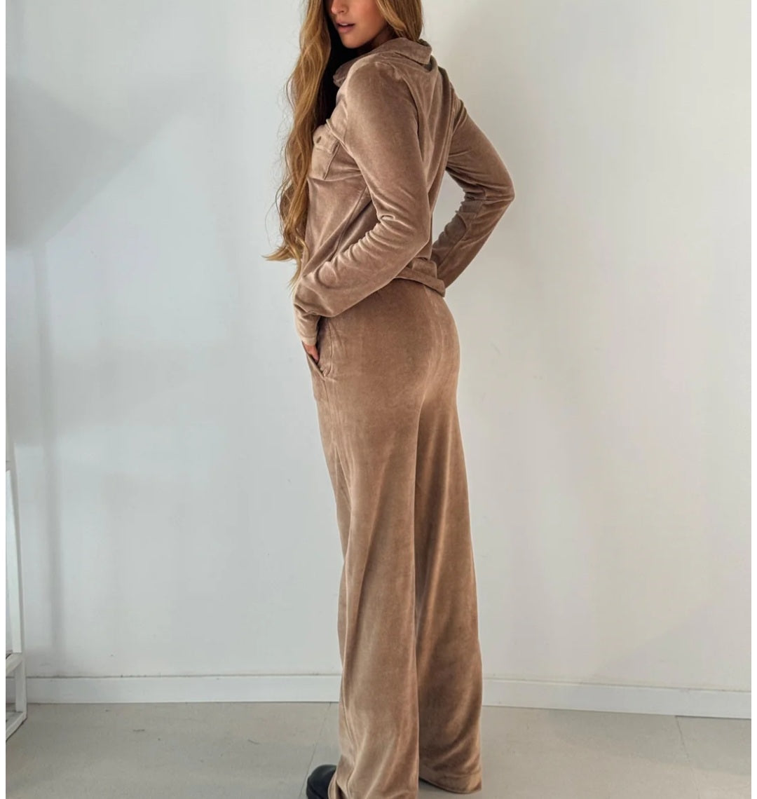 MAJESTIC FILATURES Classic Straight-Leg Velvet Trousers Bison