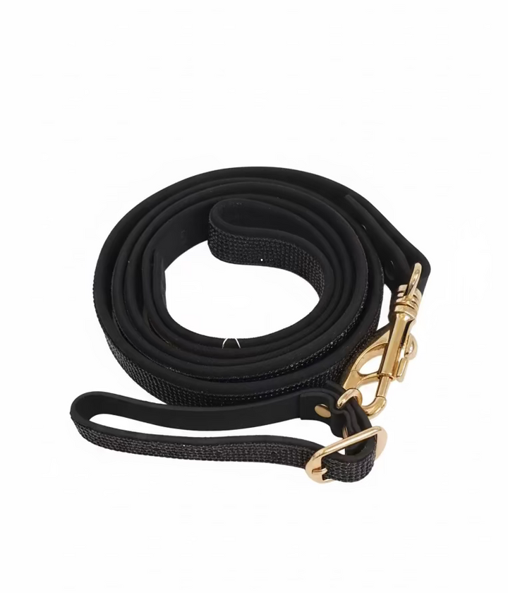 SMALL DOG RHINESTONE LEASH Black/ Black