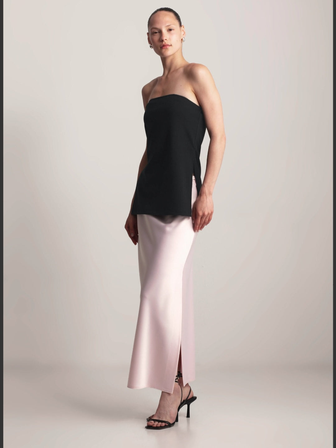 KIANNE Satin Skirt Blush
