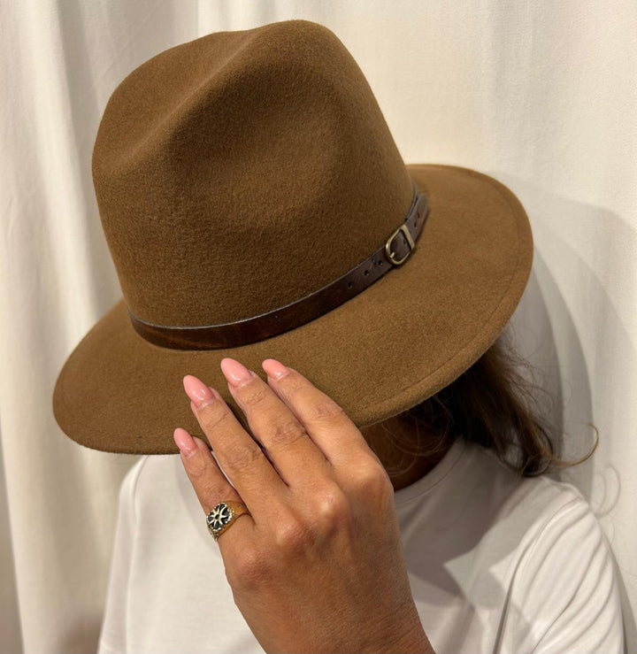 Parisian Fedora Hat Camel