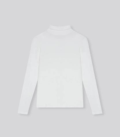MAJESTIC FILATURES High Neck Shirt  Long Sleeve Milk