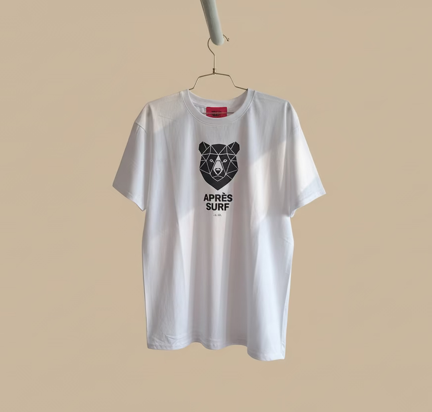 APRES SURF Oversized Bear Shirt White