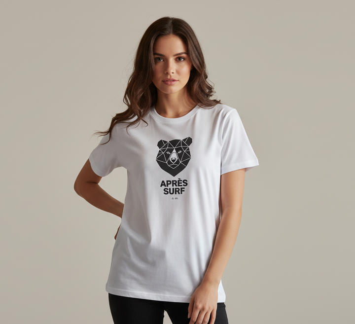 APRES SURF Oversized Bear Shirt White