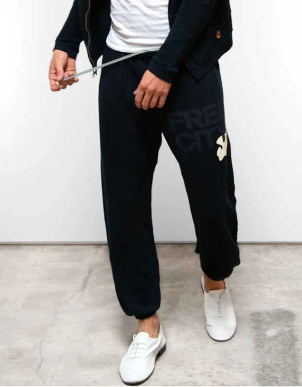 FREECITY SUPERFLUFF LUX OG sweatpant - deepspace/cream