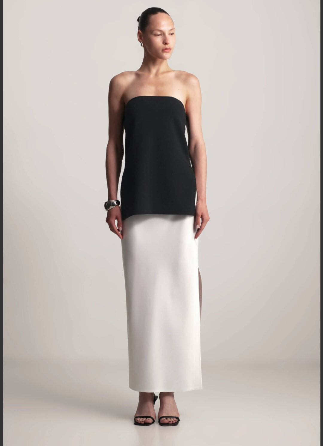 KIANNE Satin Skirt Cloud