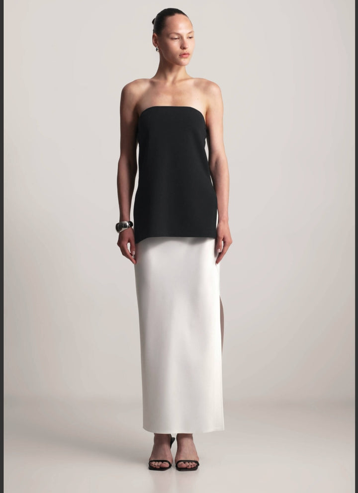 KIANNE Satin Skirt Cloud