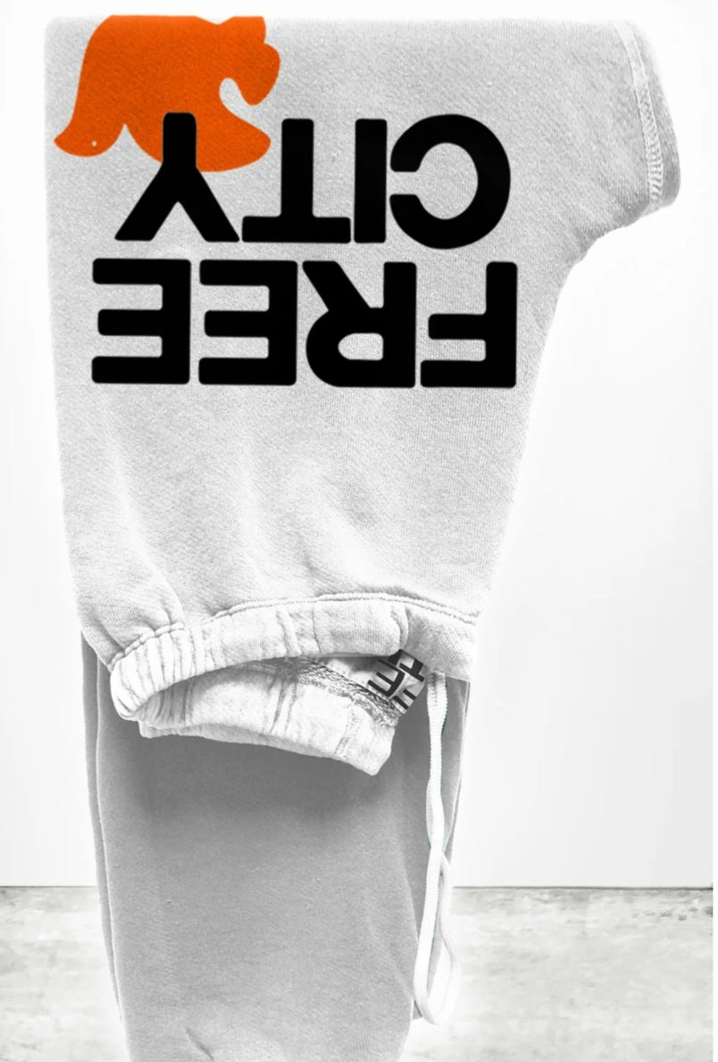FREECITY sweatpant - chalk orange