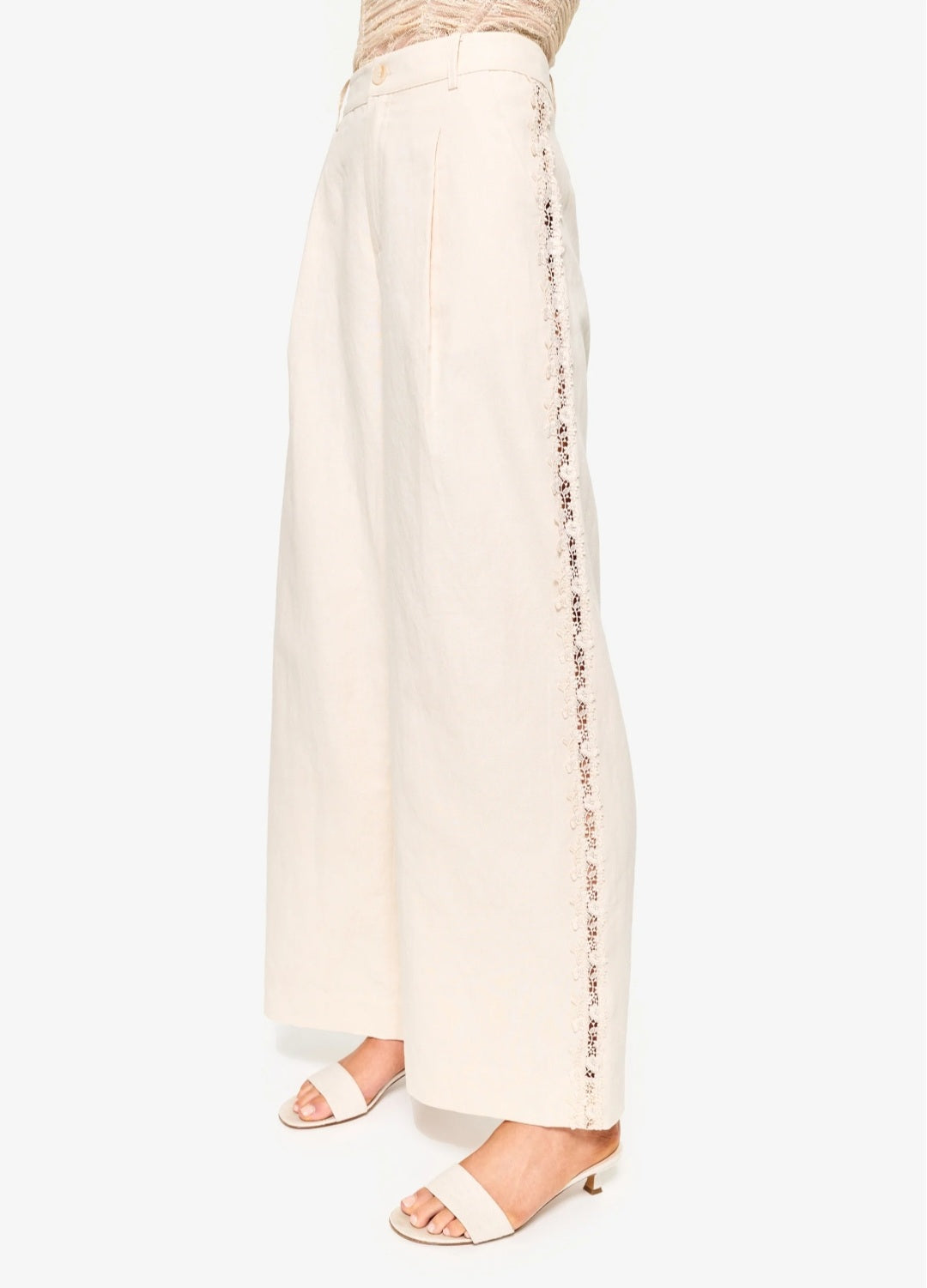 CAMI NYC Lorca High Rise Linen Pant Bone