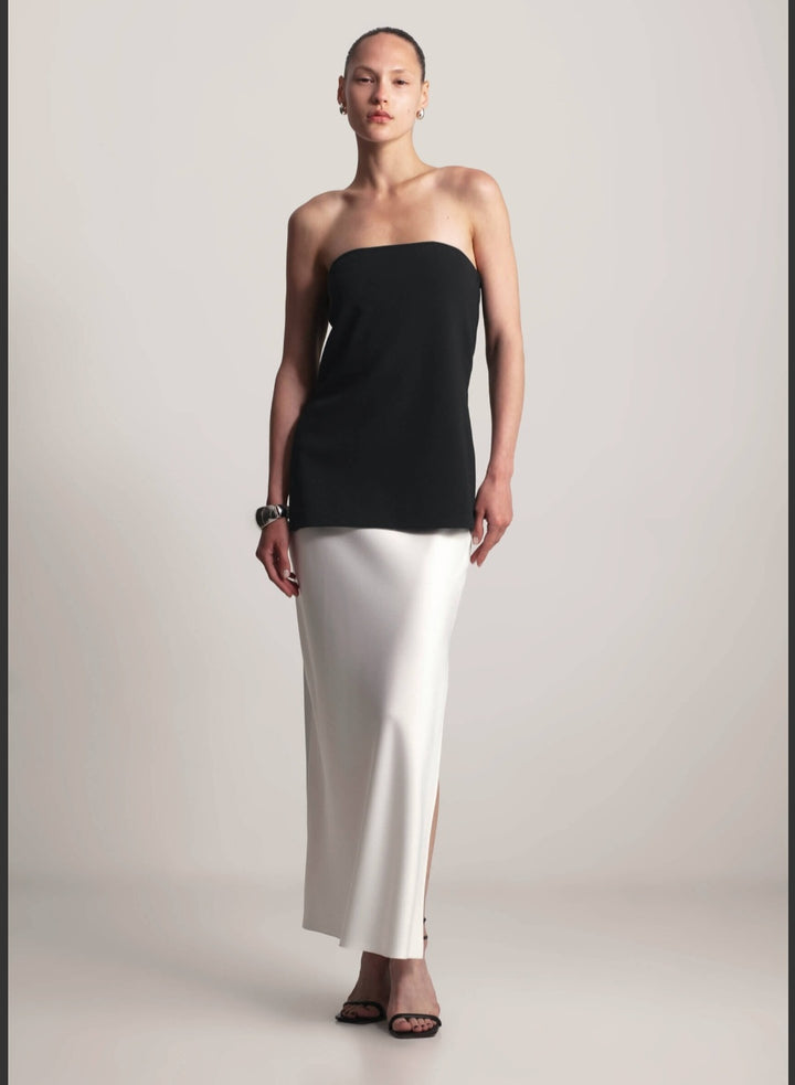 KIANNE Satin Skirt Cloud