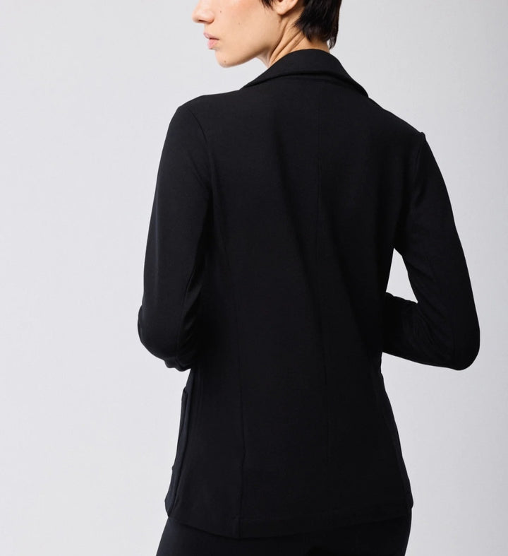MAJESTIC FILATURES Blazer in Viscose and Elastane Black