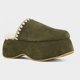 MOU Chunky platform suede In Moos